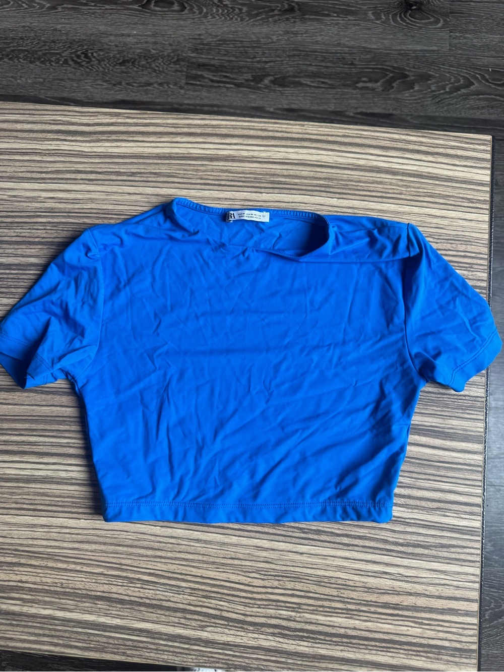 Zara Bright Blue Stretchy Crop Top